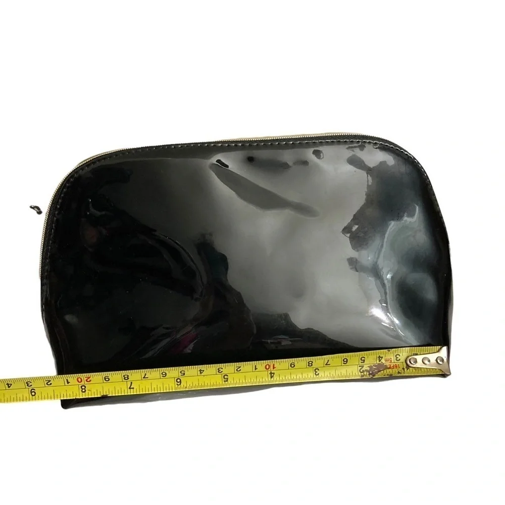 Yves Saint Laurent ysl black cosmetic beaut case dome shape
